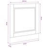 vidaXL Oppvaskmaskin panel gammelt tre 60x1,5x57 cm konstruert tre