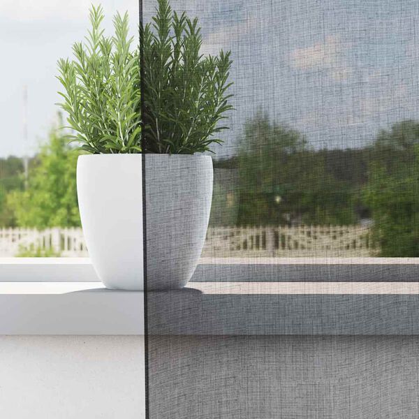 vidaXL Voilegardiner med grommets 2 stk svart 140x175 cm