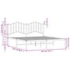 vidaXL Sengeramme i metall med sengegavl svart 183x213 cm