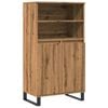 vidaXL Highboard artisan eik 60x36x110 cm konstruert tre