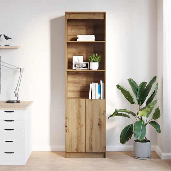 vidaXL Highboard artisan eik 50x35x180 cm konstruert tre