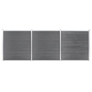 vidaXL Hagegjerde WPC 526x186 cm gr&aring;