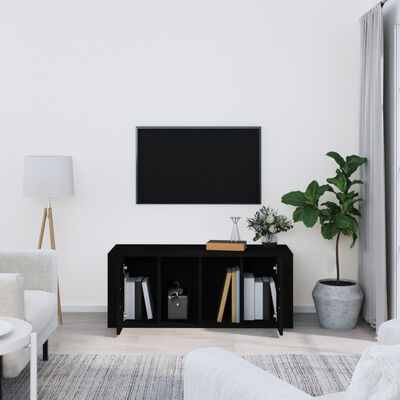 vidaXL TV-benk svart 100x35x40 cm konstruert tre