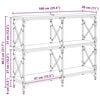 vidaXL Konsollbord Artisan Eik 100 x 28 x 80,5 cm Konstruert tre
