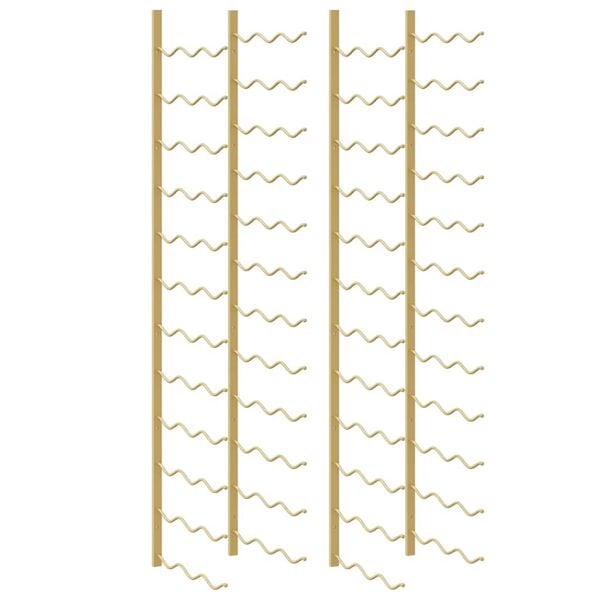 vidaXL Veggmontert vinstativ for 36 flasker 2 stk gull jern