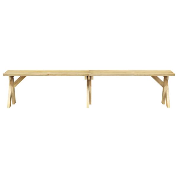 vidaXL Spisestue til hage 3 deler impregnert furu