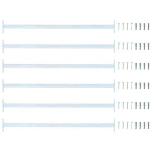 vidaXL Justerbar vindusikkerhetsstang 6 pcs s&oslash;lv St&aring;l
