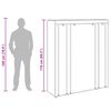 vidaXL Garderobeskap med hyller og stenger 45x150x176 cm svart stoff