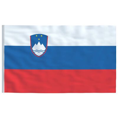 vidaXL Slovensk flagg og stang aluminium 6,2 m
