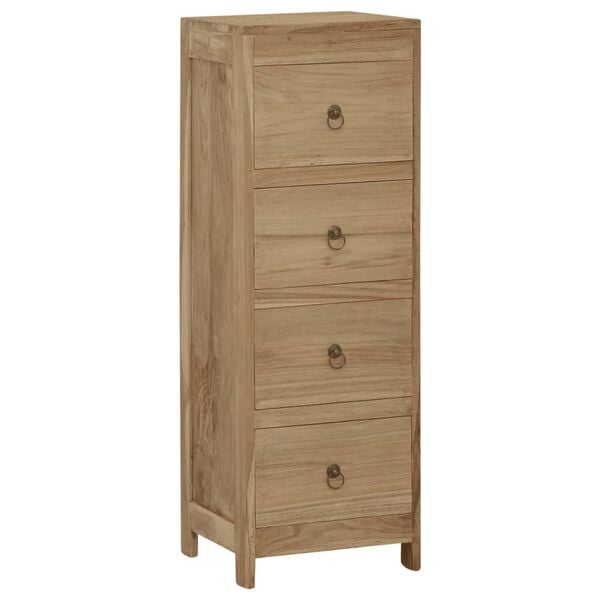 vidaXL Kommode 30x30x90 cm heltre teak