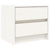 vidaXL Nattbord hvit 40x31x35,5 cm heltre furu