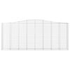 vidaXL Gabionkurver buede 9 stk 400x50x160/180 cm galvanisert jern