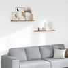vidaXL Vegghylle med hylle 2 pcs Brun 80 x 9 x 3 cm Konstruert tre