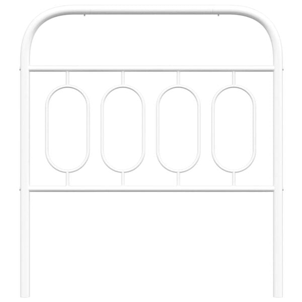 vidaXL Utskiftbar sengegavl i metall hvit 90 cm