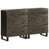vidaXL Skjenker 2 stk svart 60x33x75 cm heltre mango