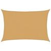 vidaXL Solseil 160 g/m&sup2; rektangul&aelig;r sand 4x5 m HDPE