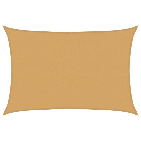 vidaXL Solseil 160 g/m&sup2; rektangul&aelig;r sand 4x5 m HDPE