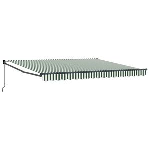 vidaXL Innvendbar Markise Gr&oslash;nn og hvit 400 &times; 300 cm
