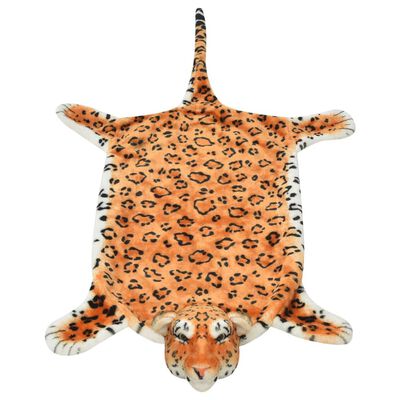 vidaXL Leopardteppe plysj 139 cm brun