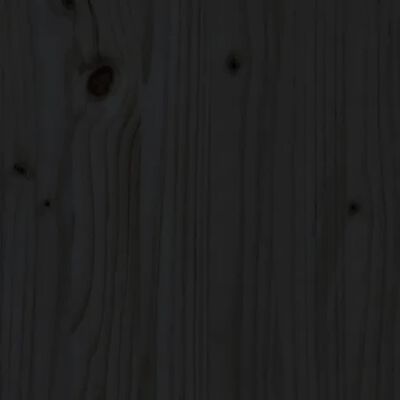 vidaXL Sengegavl svart 165,5x4x100 cm heltre furu