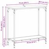 vidaXL Konsollbord Svart eik 75 x 30.5 x 75 cm Konstruert tre