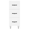 vidaXL Highboard hvit 34,5x34x180 cm konstruert tre