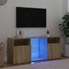 vidaXL TV-benk med LED-lys sonoma eik 120x30x50 cm