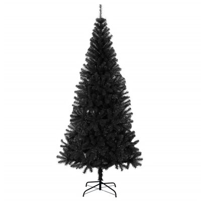 vidaXL Kunstig juletre med stativ svart 180 cm PVC