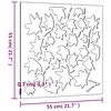 vidaXL Veggdekorasjon til hage 55x55 cm cortenst&aring;l l&oslash;nnebladdesign
