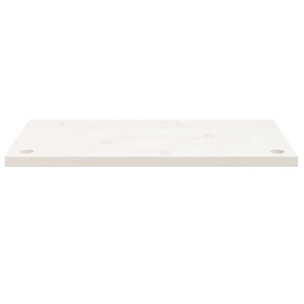 vidaXL Skrivebord hvit 80x40x2,5 cm heltre furu