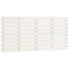 vidaXL Veggmontert sengegavl hvit 146x3x63 cm heltre furu