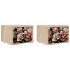 vidaXL Vegghengt nattbord BORNE 2 stk. Sonoma eik 36 x 33 x 25 cm