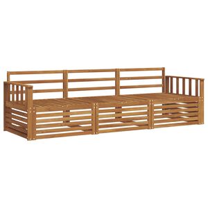 vidaXL Utend&oslash;rs sofa-sett 3 stk. Naturlig Solid akasietre