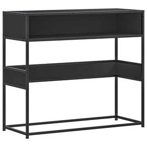 vidaXL Konsollbord svart 90x35x80 cm konstruert tre