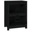 vidaXL Bokhylle svart 50x35x68 cm heltre furu