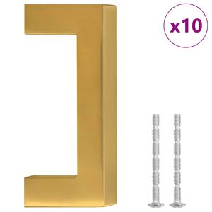 vidaXL Skaph&aring;ndtak 10 stk gulv 64 mm rustfritt st&aring;l