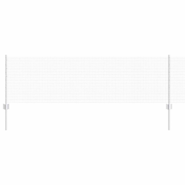 vidaXL Gjerde med stolpe s&oslash;lv 0,6 x 10 m St&aring;l