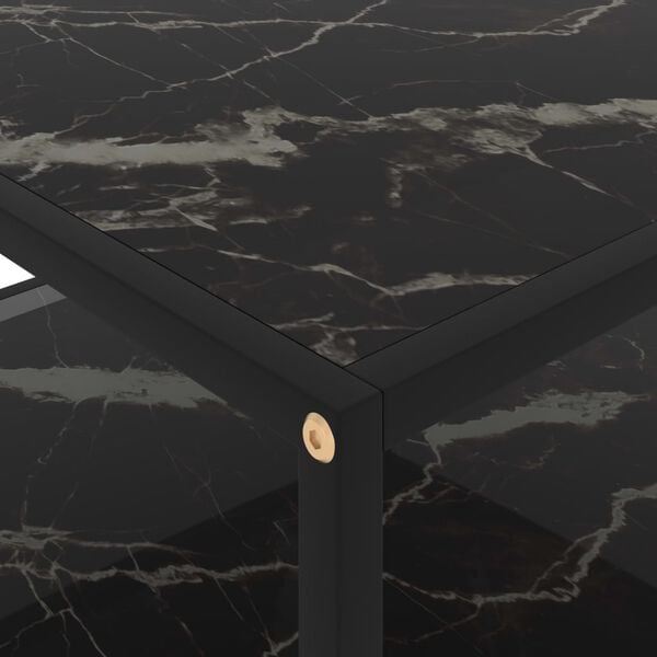 vidaXL Salongbord svart 80x80x35 cm herdet glass