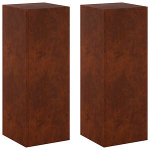 vidaXL Planteholder 2 pcs Rusten 30 x 30 x 80 cm Cortenst&aring;l