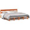 vidaXL Sengeramme uten madrass voksbrun 200x200 cm heltre furu