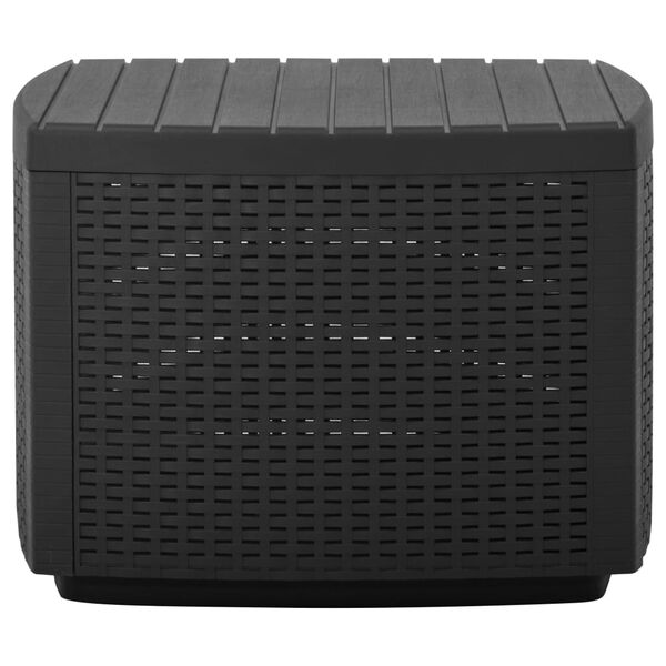 vidaXL Hagebord grå 53x53x40 cm plast