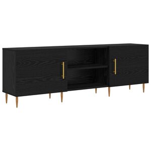 vidaXL TV-skap Svart eik 150 x 30 x 50 cm Konstruert tre