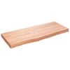 vidaXL Benkeplate til bad lysebrun 100x40x(2-6) cm behandlet heltre