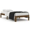 vidaXL Sengeramme honningbrun heltre 90x190 cm Single