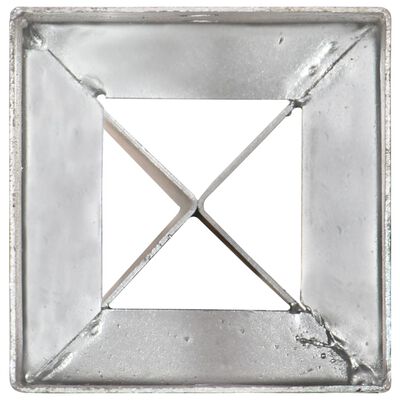 vidaXL Jordspyd 6 stk sølv 10x10x91 cm galvanisert stål