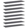 vidaXL Hylleplater 8 stk h&oslash;yglans gr&aring; 100x30x1,5 cm sponplate
