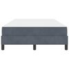 vidaXL Boksfj&aelig;r Seng med madrass M&oslash;rkegr&aring; 120 x 220 cm stoff