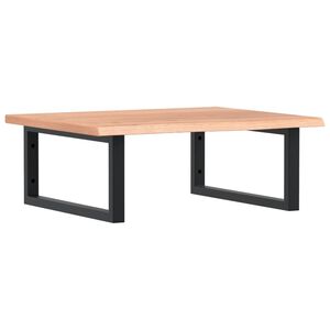 vidaXL Servanthylle veggmontert st&aring;l og heltre eik