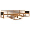 vidaXL Utend&oslash;rs sofa-sett 5 pcs Naturlig Solid akasietre