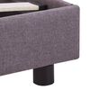 vidaXL Sengeramme uten Madrass Taupe Stoff 135x190 cm